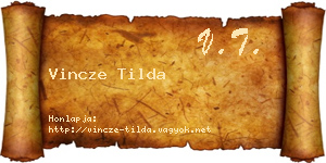Vincze Tilda névjegykártya