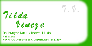 tilda vincze business card